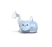 OMRON Healthcare Nami Cat Nébuliseur de compresseur adapté aux enfants pour traiter la toux et le rhume, la bronchite, l'asthme, etc. Bleu clair