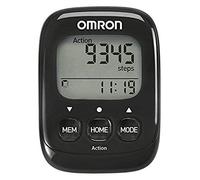 OMRON Walking Style IV Podomètre avec capteur 3D précis pour mesurer Les Pas, la Distance, Les Pas normaux et aérobies et Les Calories brûlées, Noir