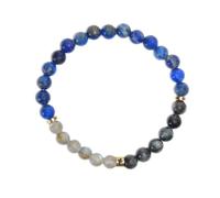 Omsaé Bracelet Chakra du 3ème Oeil Perles rondes 6 mm
