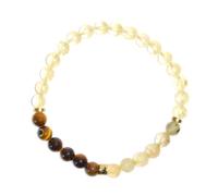 Omsaé Bracelet Chakra Plexus Solaire Perles rondes 6 mm