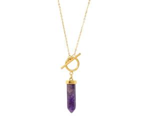 Omsaé Collier Pendule Améthyste