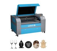 OMTech 90 W Machine de gravure laser CO2 500 x 700 mm Graveur laser avec panneau de commande numérique Air assisté et roues tournantes graveur avec découpe laser commercial pour bois verre acrylique