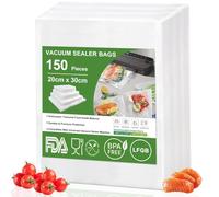Omtofo 150 Sachets Sac Sous Vide Alimentaire 20x30 cm, Sac Sous Vide Gaufré, sans BPA, Approuvé LFGB, Sachet Sous Vide Alimentaire pour Conservation des Aliments, la Cuisson et Cuiseur Sous Vide