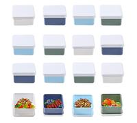 Omtofo 16 Pièces Boîtes à encas, 150 ml Boîtes à Encas Empilables Avec Couvercle, Sans BPA, Boite Alimentaire Plastique, Petites Boîtes de Congélation Pour le Stockage Des Aliments