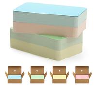 Omtofo 400 Pièces Carte Couleur, Flash Cards, Cartes de Papier Kraft Vierges Colorées, Carte Vierge de Carte Postale, Note Carte, Carte de Remerciement, Carte de Visite (9x5.4cm)