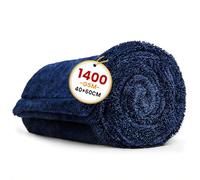 Omtofo 60×40 cm Microfibre Sechage Voiture, 1400GSM Super Absorbant Micro Fibre Sechage Voiture, Non Pelucheux, Fibres Arrondies Douces, Séchage sans Traces, sans Traces pour Auto Moto Vitre