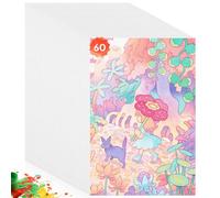 Omtofo 60 Feuilles Papier Aquarelle A6, Papier Aquarelle 300g Coton, Cartes Postales Vierges, Watercolor Paper Feuille Aquarelle pour Aquarelle Dessin et Lettrage Gouache Acrylique (10,1 x 15,2 cm)