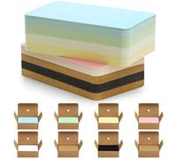 Omtofo 800 Pièces Carte Vierge En Papier Kraft, Cartes Vierge Multicolores, Cartes De Message, Cartes De Mots, Flash Cardscarte, Carte De Visite, Cartes MéMoire D'Apprentissage (9x5.4cm)