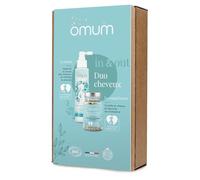 OMUM - Coffret Cadeau Duo In&Out Cheveux : 1 Lotion Bio Coup de Pousse + 1 Complément Alimentaire Anti chute - Stimule la croissance capillaire, fortifie dès 45 jours- Naturel, France, Vegan