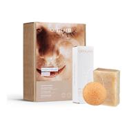 OMUM - Coffret Soin Visage Naturel Mon Rituel Glow - 1 éponge konjac Ma Bonne Fée + 1 crème rééquilibrante Ma Jolie Peau + 1 savon surgras Le Cajoleur - Nettoie, exfolie et hydrate la peau