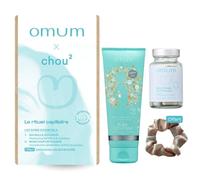 OMUM - Coffret soins capillaires Omum & Chou² - 1 shampoing fortifiant et hydratant Ma Bulle Douceur + 1 complément Mon Coup de Pousse + 1 petit cadeau - Cure complète - Vegan - Cadeau pour maman