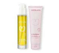 OMUM - La Surdouée Duo Crème et Huile - Prévention vergetures - Protège, régénère la peau, prévient la formation des vergetures - Compatible grossesse dès 1er mois - Vegan - 150 ml et 100 ml