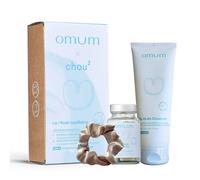 OMUM - Coffret soins capillaires Omum & Chou² - 1 shampoing fortifiant et hydratant Ma Bulle Douceur + 1 complément Mon Coup de Pousse + 1 petit cadeau - Cure complète - Vegan