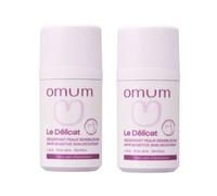 OMUM - Le Délicat - Déodorant naturel à bille - Sans sels d'aluminium - 24H de protection - 100% compatible grossesse et allaitement, 99% des ingrédients d’origine naturelle - Vegan - 50 ml