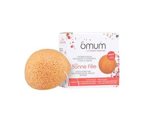 OMUM - Ma Bonne Fée Visage - Eponge Konjac Visage - Exfoliante et purifiante, nettoie et illumine le teint - Vegan - 100% fibres naturelles, compostable et bio-dégradable