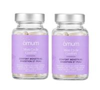 OMUM - Mon Cycle Confort - Règles, cycle féminin & SPM : Confort menstruel, douleurs de règles - Avant et pendant les règles - Vegan - 60 gélules pour 1 mois de cure
