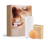 OMUM - Coffret Soin Visage Naturel Mon Rituel Glow - 1 éponge konjac Ma Bonne Fée + 1 crème rééquilibrante Ma Jolie Peau + 1 savon surgras Le Cajoleur - Nettoie, exfolie et hydrate la peau