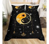 OMUYQAQ Parure de lit 3 pièces avec housse de couette style viking nordique, galaxie celtique, style rustique, mythologie mystique, pour adolescents et adultes, décoration de chambre (couleur 6, très