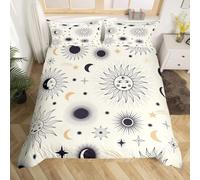 OMUYQAQ Parure de lit 3 pièces avec housse de couette style viking nordique, galaxie celtique, style rustique, mythologie mystique, pour adolescents et adultes, décoration de chambre (couleur 4, lit