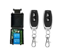 Omvial 433 MHz Remote Contrôle DC6V-30V Récepteur de Relais 2CH avec Télécommande pour le Contrôle de la Lumière de la Porte de Garage