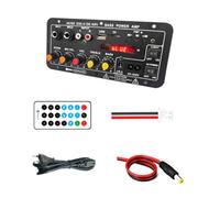 Omvial Carte Amplificateur Bluetooth Numérique 12 V Caisson de Basses Double Microphone Ampli Karaoké Haut-Parleur Home Cinéma Prise UE