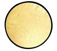 Omvial Réflecteur de Photographie 2 en 1 Doré et Argenté, Pliable, Mini Rond, Portable, Adapté au Diffuseur de Studio, Installation Facile, Facile à Utiliser