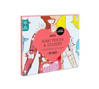 OMY My Body-Poster À Sticker, Blanc, 70 x 100 cm POSTIK08