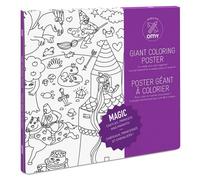 OMY - Poster Géant à Colorier Magic - 100 cm x 70 cm - Encadrable - Grand Poster aux Illustrations Humoristiques - Papier Extra-Blanc Qualité Supérieure 120 g/m² - Conçu et Fabriqué en France