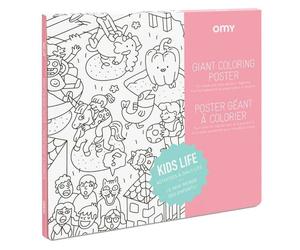 Omy poster à colorier kids life - mome