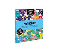 Omy School - Mythology Poster à Sticker - Activité Éducative Bilingue Français/Anglais - Jeu Créatif pour Enfants dès 7 Ans - Fabriqué en France