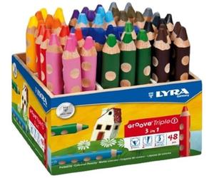 Omyacolor-crayons De Couleur Gros Module (Pot De 48) + 2 Taille-crayons