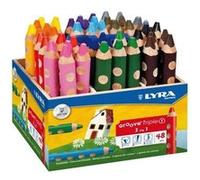 Omyacolor - Crayons De Couleur Gros Module ( Pot De 48 ) + 2 Taille-crayons G