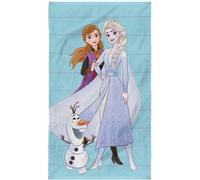 Disney Frozen 2 Azur Serviette de Bain 70x120 cm | Velours et Bouclette 100% Coton | Oeko-TEX | Imprimé Enfant Fille La Reine des Neiges Elsa Anna Olaf | Bleu