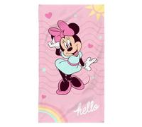 Drap de plage imprimé 100% coton, disney home minnie hello rose 70X120