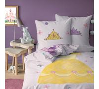 Parure de lit imprimée 100% coton, disney home princesse deguisement rose 140X200 63X63
