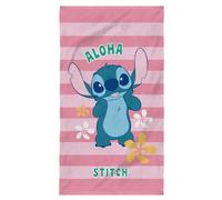 Disney Home Stitch Ohana Drap de Plage imprimé Enfant | 100% Coton | Oeko-TEX | 70x120 cm | Rose