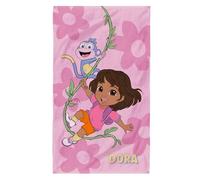 OMYDREAM Dora Flower Drap de Plage Enfant | 100% Coton | Oeko-TEX | Velours Ultra-Doux | 70x120 cm | Bain et Plage | Imprimé Fille (Rose, 70x120cm)