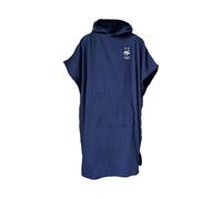 OMYDREAM FFF Poncho de bain Logo Adulte | 100% Coton | OEKO-TEX | Taille Unique | Bleu marine
