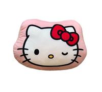 OMYDREAM Hello Kitty Wink Coussin Forme | 100% Polyester | Oeko-TEX | 35x30cm | Imprimé Fille (Rose)