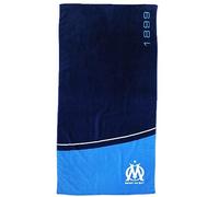 OMYDREAM Serviette de bain et de plage Om Curve 75x150 cm 100% coton Bleu – Olympique de Marseille