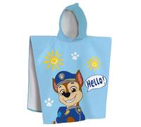 OMYDREAM Pat Patrouille Enjoy Cape de Bain Enfant | 100% Coton | Oeko-TEX | Velours Ultra-Doux | 60x120 cm | Bain, Plage et Piscine | Imprimé Garçon (Bleu)