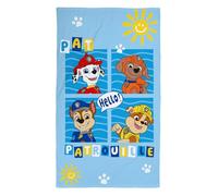 OMYDREAM Pat Patrouille Enjoy Drap de Plage Enfant | 100% Coton | Oeko-TEX | 70x120 cm | Bain et Plage | Imprimé Garçon (Bleu)