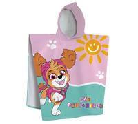 OMYDREAM Pat Patrouille Soleil Cape de Bain Enfant | 100% Coton | Oeko-TEX | Velours Ultra-Doux | 60x120 cm | Bain, Plage et Piscine | Imprimé Fille (Rose)