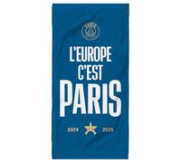 OMYDREAM PSG Nation Drap de Bain | 100% Coton | Oeko-TEX | 75x150 cm | Velours Ultra-Doux | Plage et Piscine (Bleu)