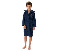 OMYDREAM PSG Vainqueurs Peignoir Enfant | 100% Coton Bouclette | Brodé Cœur & Dos | Avec Capuche | 1 Poche | Bleu (FR/ES, Âge, 6 ans, 8 ans, Taille normale)