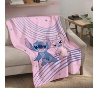 OMYDREAM Stitch Wavy Plaid Enfant Imprimé 110x140 cm