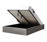 OMYZ - Lit coffre STADA 160x200 cm - tissu gris anthracite - sommier inclus