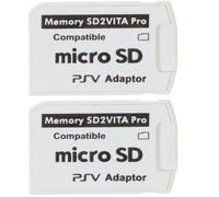 OMYZERO Lot de 2 adaptateurs de carte SD Pro SD2Vita 5.0 PS Vita pour carte mémoire PS Vita - Compatible avec PS Vita 1000/2000, PSTV, Firmware 3.60 HENkaku Enso - Transfert haute vitesse