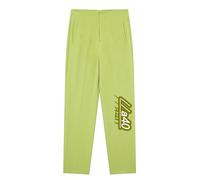 OMZIN Femmes Droite Jambe Taille Classic Travail Élégant Pantalon Stretch Haute Vert Herbe XL