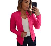 OMZIN Les Femmes Couperont La Veste De D'Éclats De Et La Longue Veste De Bureau Rose L
